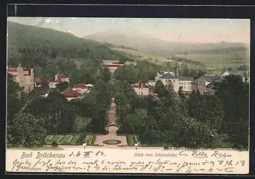 AK Bad Brückenau, Blick vom Schlosshotel