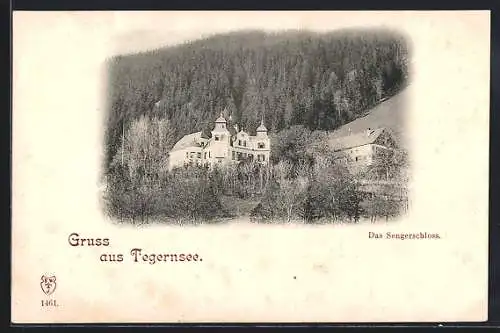 AK Tegernsee, Blick auf das Sengerschloss