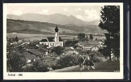 AK Endorf /Obb., Ortsansicht aus der Vogelschau