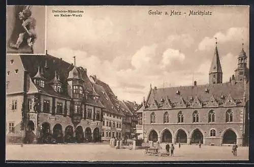 AK Goslar a. Harz, Hotel Kaiser Worth am Marktplatz