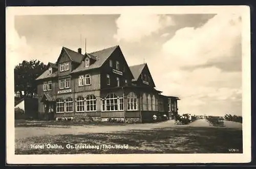 AK Gr. Inselsberg /Thür. Wald, Hotel Gotha mit Terrasse