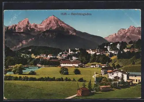 AK Berchtesgaden, Ortsansicht mit Bergpanorama