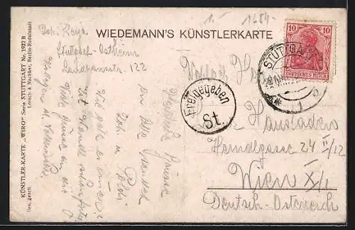 AK Stuttgart, Johanniskirche und Feuersee