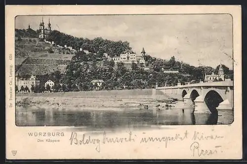 AK Würzburg, Blick auf das Käppele