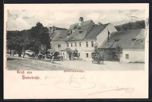 AK Hinterbrühl, Gasthaus zur Hölderichsmühle, Bes. Carl Lichtenauer