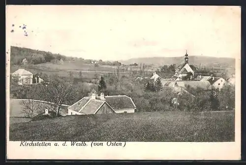 AK Kirchstetten a. d. Westb., Ortsansicht gesehen von Osten