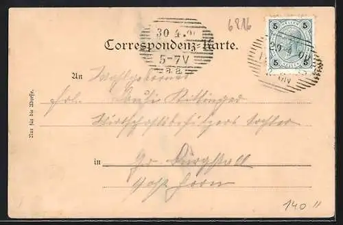 AK Raabs a. d. Thaya, Blick über die Dächer