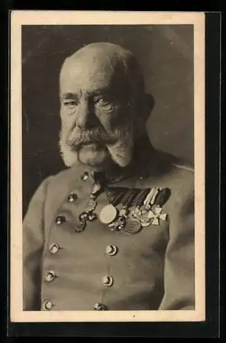 AK Kaiser Franz Josef I. von Österreich in Uniform, Brustportrait