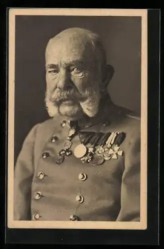 AK Kaiser Franz Josef I. von Österreich kurz vor seinem Tode