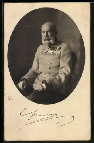 AK Kaiser Franz Josef I. von Österreich in Uniform