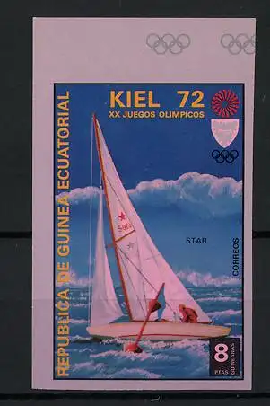 Reklamemarke Kiel, XX. Juegos Olympicos 1972, Segelboot Star