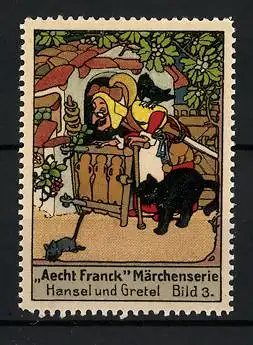 Reklamemarke Aecht Franck Märchenserie: Hänsel und Gretel, Bild 3