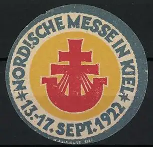 Reklamemarke Kiel, Nordische Messe 1922, Messelogo