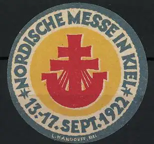 Reklamemarke Kiel, Nordische Messe 1922, Messelogo
