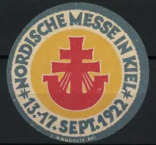 Reklamemarke Kiel, Nordische Messe 1922, Messelogo