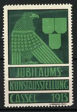 Reklamemarke Cassel, Jubiläums-Kunstausstellung 1913, Messelogo Adler