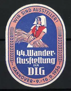 Reklamemarke Cassel, Deutsche Landwirtschaftl. Ausstellung 1911, Bauer mit Rinderpflug