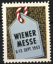 Reklamemarke Wien, Wiener Messe 1953, Anhänger