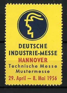 Reklamemarke Hannover, Deutsche Industrie-Messe 1956, Messelogo