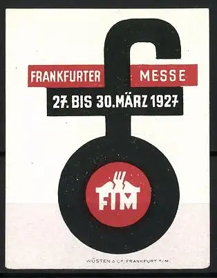 Reklamemarke Frankfurt a. M., Frankfurter Messe 1927, Messelogo
