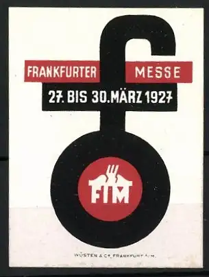 Reklamemarke Frankfurt a. M., Frankfurter Messe 1927, Messelogo