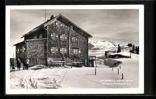 AK Krummholz-Hütte, Ansicht gegen Hauser-Kalbling