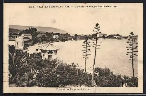 AK la Seyne-sur-Mer, Vue de la Plage des Sablettes