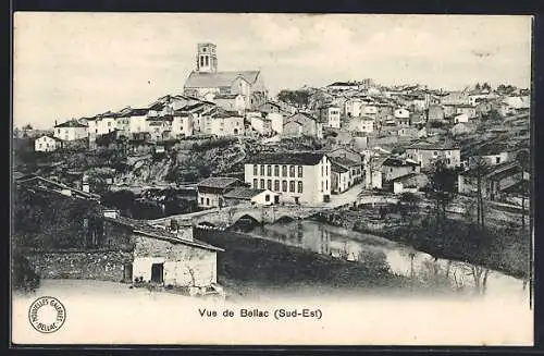 AK Vue de Bellac, Sud-Est, l`Église Notre Dame