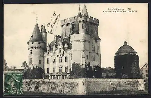 AK Ris-Chauveron, vue du château depuis les murs d`enceinte