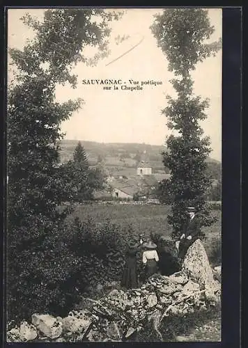 AK Sauvagnac, Vue poetique sur la Chapelle