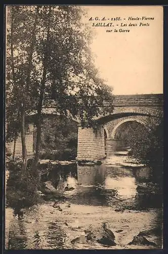 AK Saillat, Les deux Ponts sur la Gorre