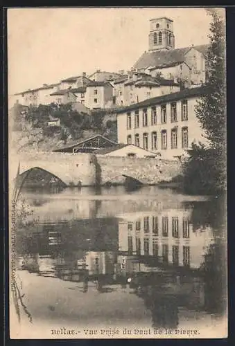 AK Bellac, Vue prise du Pont de la Pierre