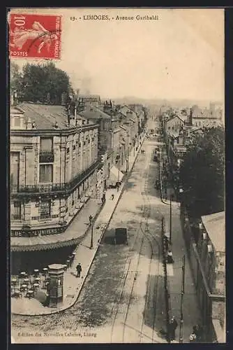 AK Limoges, Avenue Garibaldi, vue panoramique