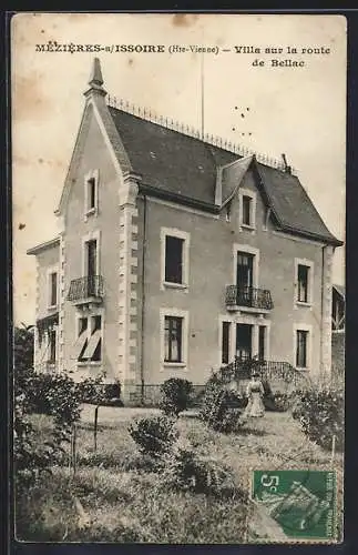 AK Mezières-s-Issoire, Villa sur la route de Bellac