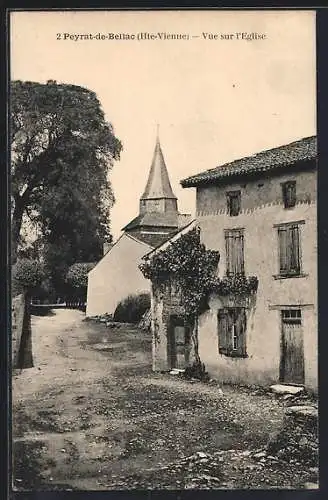 AK Peyrat-de-Bellac, Vue sur l`Eglise