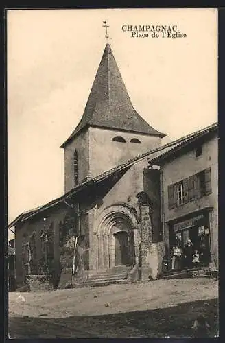 AK Champagnac, Place de l`Eglise