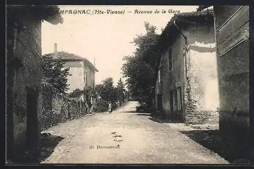 AK Champagnac /Hte-Vienne, Avenue de la Gare