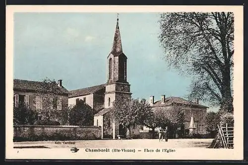 AK Chamorêt /Hte-Vienne, Place de l`Eglise