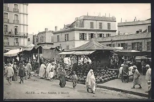 AK Alger, Place Randon, le Marché