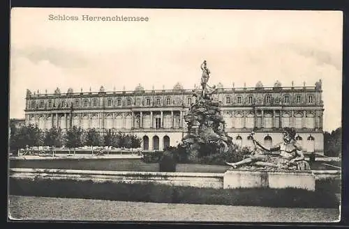 AK Herrenchiemsee, Blick zum Schloss
