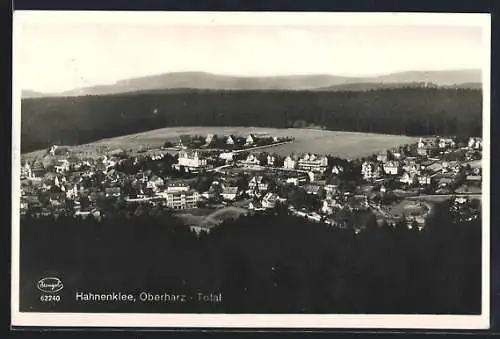 AK Hahnenklee im Oberharz, Totalansicht aus der Vogelschau