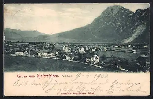 AK Kiefersfelden, Ortsansicht aus der Ferne