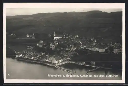 AK Meersburg a. Bodensee, Aufnahme aus dem Luftschiff