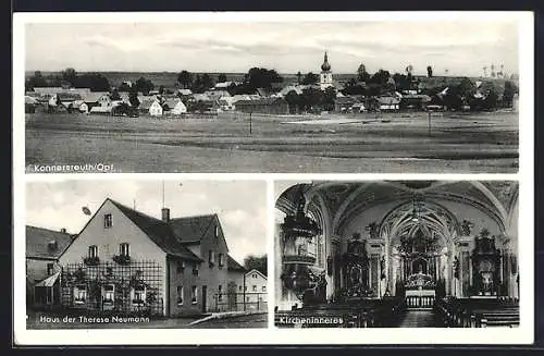 AK Konnersreuth /Opf., Gesamtansicht, Haus der Therese Neumann
