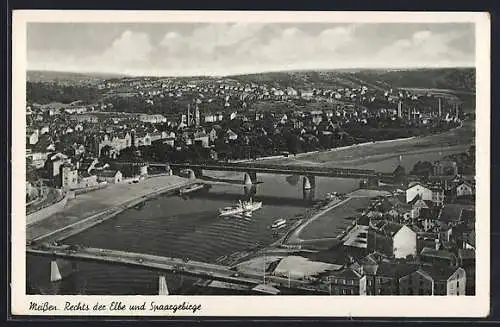 AK Meissen, Rechts der Elbe und Spaargebirge