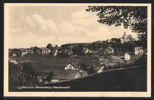 AK Marienberg i. Westerwald, Ortsansicht von einem Berg aus