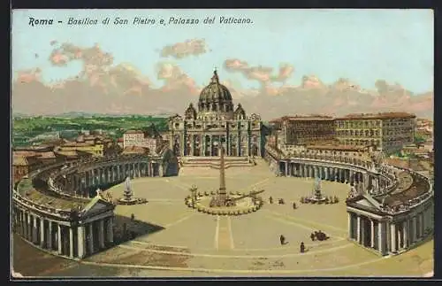 AK Vatikanstadt, Vasilica di San Pietro e Palazzo del Vaticano