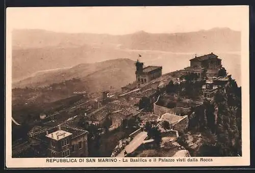 AK San Marino, La Basilica e il Palazzo visti dalla Rocca