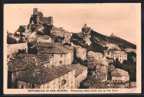 AK San Marino, Panorama della Città con le Tre Torri