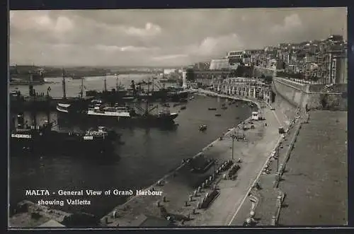 AK Malta, General View of Grand Harbour showing Valletta